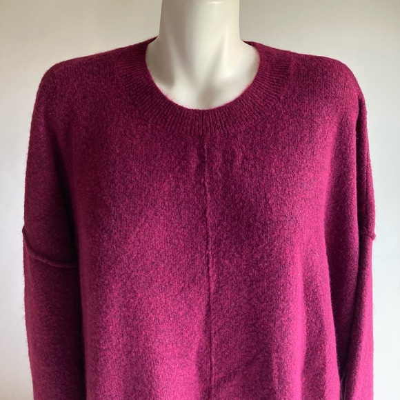 New Vince Camuto Burgundy Polyester Acrylic Crew Neck Pullover size XXL - Picture 2 of 12